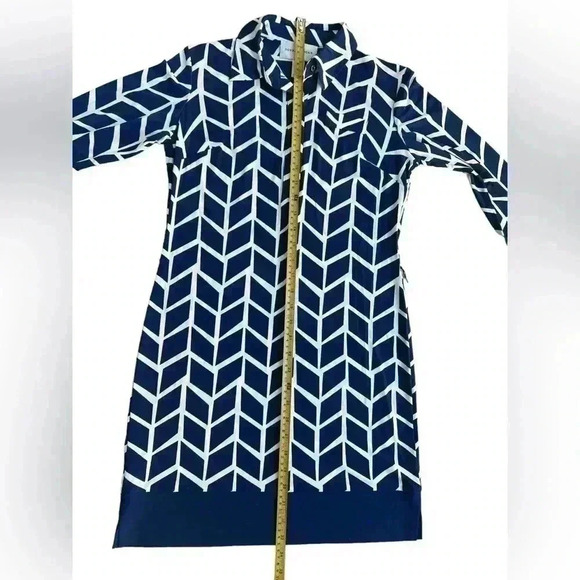 Donna Morgan Geometric Shirt Dress - Picture 8 of 8